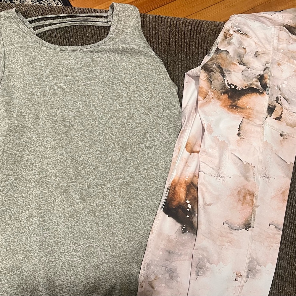 Apana Cream and Brown Leggings & top bundle